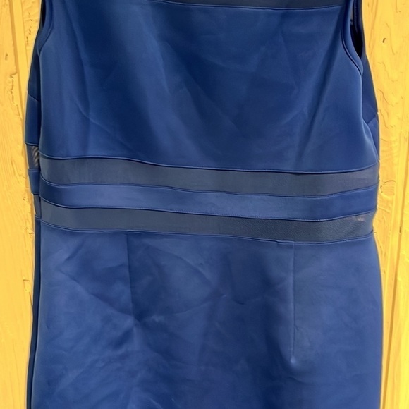 Spense Sleeveless Blue Dress Sheer Panels Size 8 - Picture 5 of 12